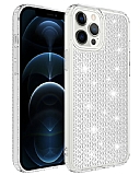 Eiroo iPhone 12 Pro Simli effaf Silikon Klf
