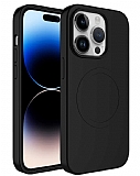 Eiroo iPhone 13 Pro MagSafe zellikli Siyah Silikon Klf