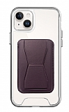 Eiroo iPhone 14 Plus Mor Kartlkl Standl Ultra Koruma Klf