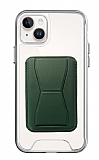 Eiroo iPhone 14 Plus Yeil Kartlkl Standl Ultra Koruma Klf