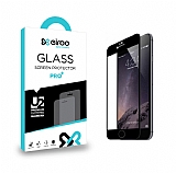 Eiroo iPhone 6 / 6S Full Tempered Glass Siyah Cam Ekran Koruyucu