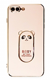 Eiroo iPhone 7 Plus / 8 Plus Baby Panda Standl Pembe Silikon Klf