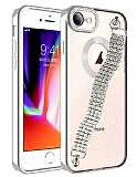 Eiroo iPhone SE 2022 Su Yolu Zincirli Silver Silikon Klf