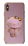 Eiroo iPhone X / XS Aynal Kitty Standl Mor Silikon Klf