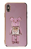 Eiroo iPhone X / XS Candy Bear Standl Mor Silikon Klf