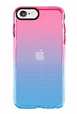 Eiroo Jelly iPhone SE 2022 Mavi-Pembe Silikon Klf