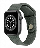 Eiroo KRD-37 Apple Watch 6 Yeil Silikon Kordon 44mm