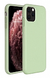 Eiroo Lansman iPhone 11 Pro Ak Yeil Silikon Klf