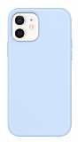 Eiroo Lansman iPhone 12 / iPhone 12 Pro 6.1 in Ak Mavi Silikon Klf
