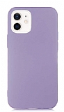 Eiroo Lansman iPhone 12 Mini 5.4 in Lila Silikon Klf