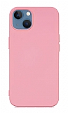 Eiroo Lansman iPhone 13 Mini 5.4 in Koyu Pembe Silikon Klf