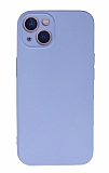 Eiroo Lansman iPhone 13 Mini Kamera Korumal Lila Silikon Klf