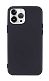 Eiroo Lansman iPhone 13 Pro Max 6.7 in Siyah Silikon Klf