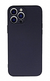 Eiroo Lansman iPhone 13 Pro Max Kamera Korumal Lacivert Silikon Klf