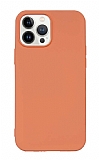 Eiroo Lansman iPhone 13 Pro Turuncu Silikon Klf