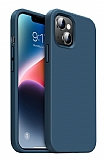 Eiroo Lansman iPhone 14 Plus Lacivert Silikon Klf