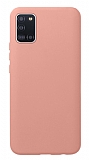 Eiroo Lansman Samsung Galaxy A31 Pembe Silikon Klf