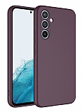 Eiroo Lansman Samsung Galaxy A34 Kamera Korumal Koyu Mor Silikon Klf