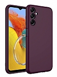 Eiroo Lansman Samsung Galaxy A35 Koyu Mor Silikon Klf