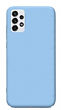 Eiroo Lansman Samsung Galaxy A52s 5G Mavi Silikon Klf