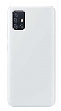 Eiroo Lansman Samsung Galaxy A71 Beyaz Silikon Klf