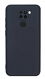 Eiroo Lansman Xiaomi Redmi Note 9 Kamera Korumal Siyah Silikon Klf