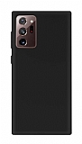 Eiroo Lansman Samsung Galaxy Note 20 Siyah Silikon Klf