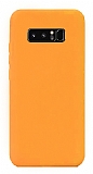 Eiroo Lansman Samsung Galaxy Note 8 Turuncu Silikon Klf