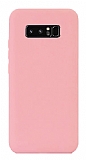 Eiroo Lansman Samsung Galaxy Note 8 Pembe Silikon Klf