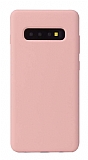 Eiroo Lansman Samsung Galaxy S10 Pembe Silikon Klf
