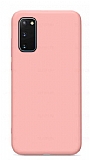 Eiroo Lansman Samsung Galaxy S20 FE Pembe Silikon Klf