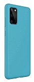 Eiroo Lansman Samsung Galaxy S20 Mavi Silikon Klf
