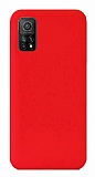 Eiroo Lansman Xiaomi Mi 10T 5G Krmz Silikon Klf