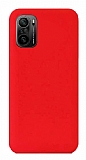 Eiroo Lansman Xiaomi Redmi K40 Krmz Silikon Klf