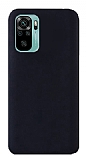 Eiroo Lansman Xiaomi Redmi Note 10 Siyah Silikon Klf
