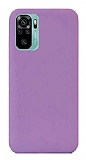 Eiroo Lansman Xiaomi Redmi Note 10S Mor Silikon Klf