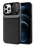 Eiroo Harbor iPhone 12 Pro Max 6.7 in Siyah Silikon Klf