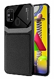 Eiroo Harbor Samsung Galaxy M31 Siyah Silikon Klf