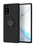 Eiroo Liquid Ring Samsung Galaxy S20 FE Standl Siyah Silikon Klf