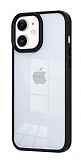 Eiroo Luxe iPhone 11 Siyah Silikon Kenarl Rubber Klf