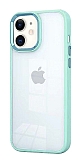 Eiroo Luxe iPhone 11 Yeil Silikon Kenarl Rubber Klf