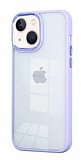 Eiroo Luxe iPhone 13 Lila Silikon Kenarl Rubber Klf