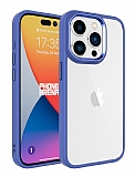 Eiroo Luxe iPhone 15 Pro Max Silikon Kenarl Lavender Grey Rubber Klf