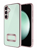 Eiroo Luxury Clear Samsung Galaxy A05s Kamera Korumal Rose Gold Silikon Klf