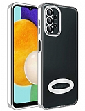 Eiroo Luxury Clear Samsung Galaxy A13 Kamera Korumal Silver Silikon Klf