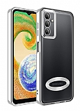 Eiroo Luxury Clear Samsung Galaxy A14 Kamera Korumal Silver Silikon Klf