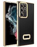Eiroo Luxury Clear Samsung Galaxy Note 20 Ultra Kamera Korumal Gold Silikon Klf