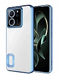 Eiroo Luxury Clear Xiaomi 13T Pro Kamera Korumal Sierra Mavi Silikon Klf
