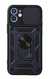 Eiroo Magnet Lens iPhone 11 Ultra Koruma Lacivert Klf