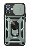 Eiroo Magnet Lens iPhone 11 Ultra Koruma Yeil Klf